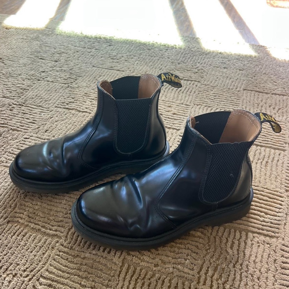 Dr. Martens Black Leather Chelsea Combat Boots